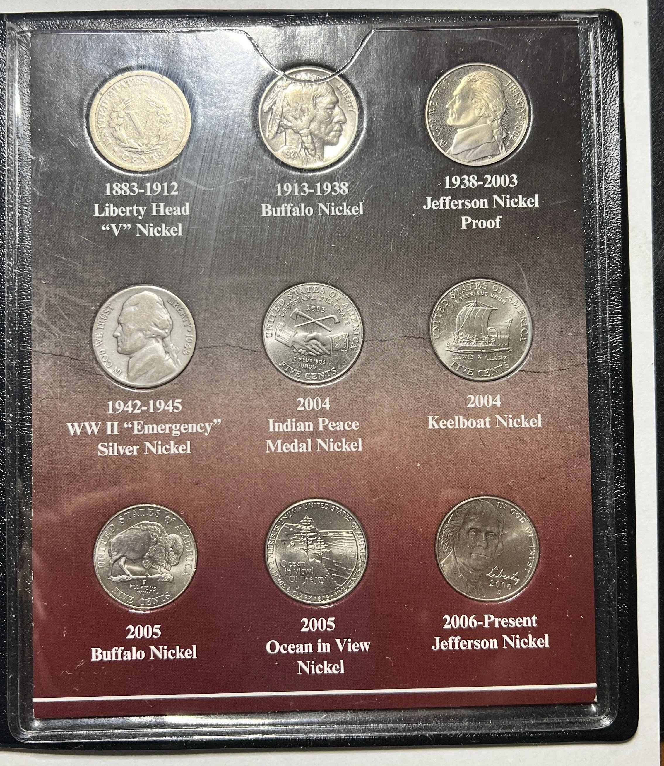 American Nickel Collection Set - 1883 to Present 9 Coins