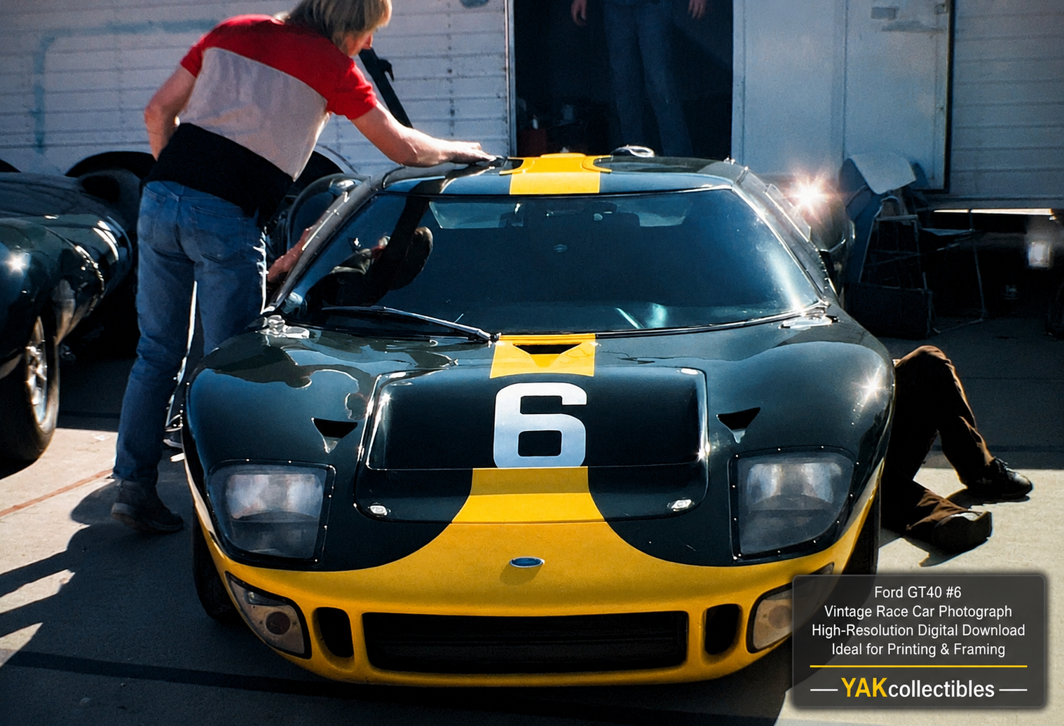 Ford GT40 #6 Vintage Race Car – High-Resolution Digital Download | Classic Sports Car Photo | Historic Racing Image | Printable Wall Art