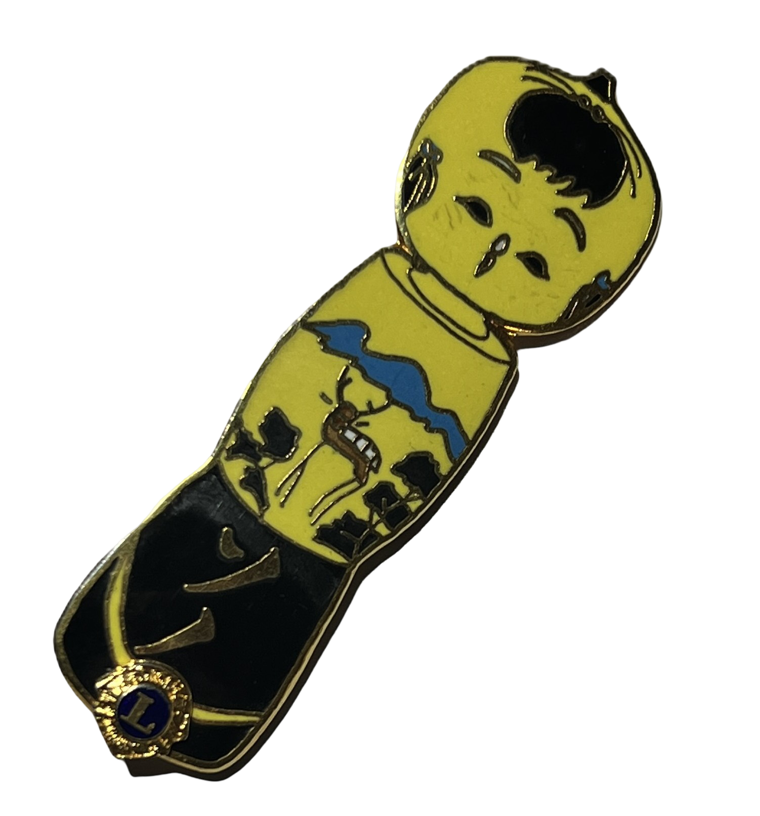 Lions Club International Kokeshi Doll Enamel Pin