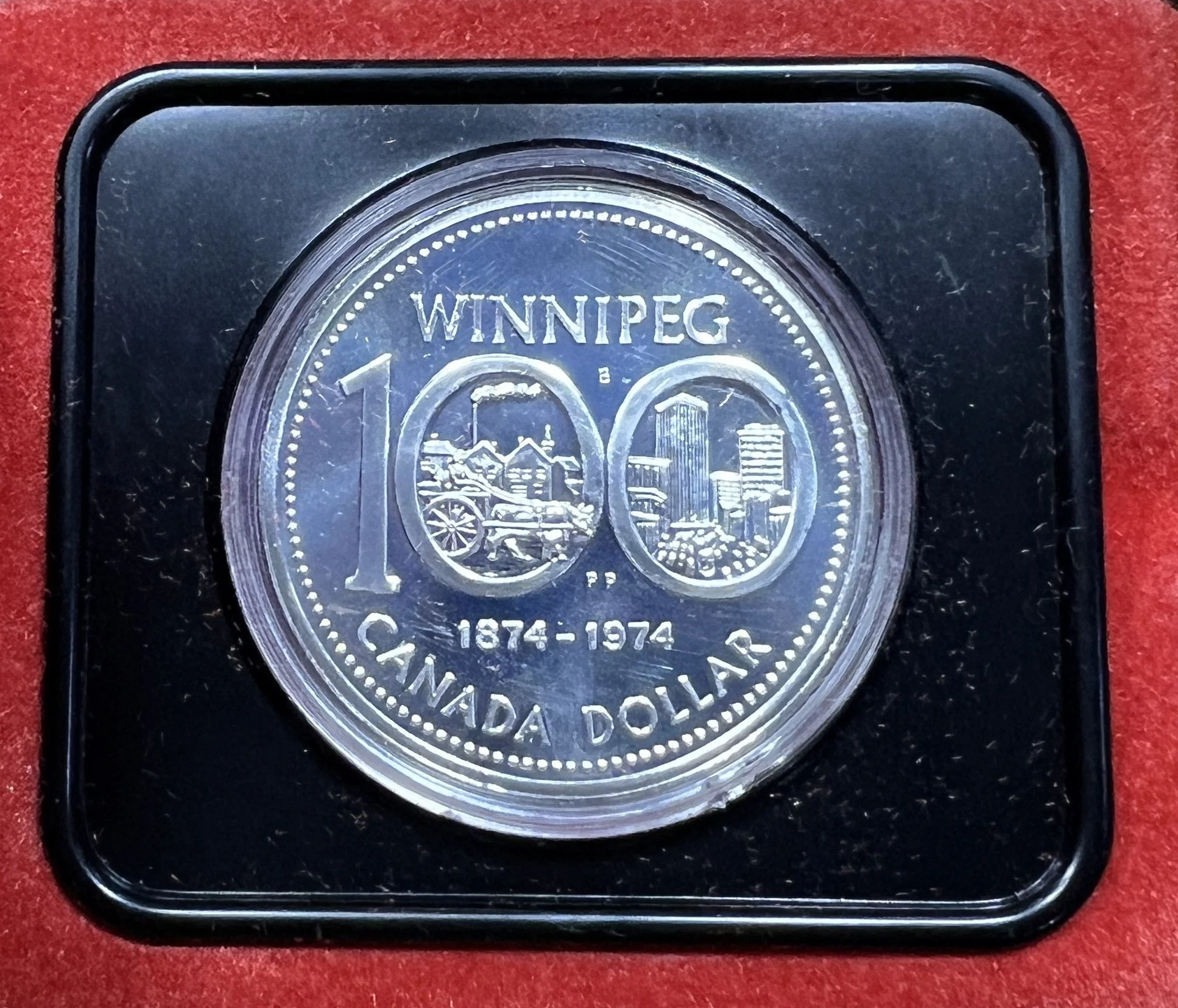 1974 Winnipeg Centennial Silver Dollar