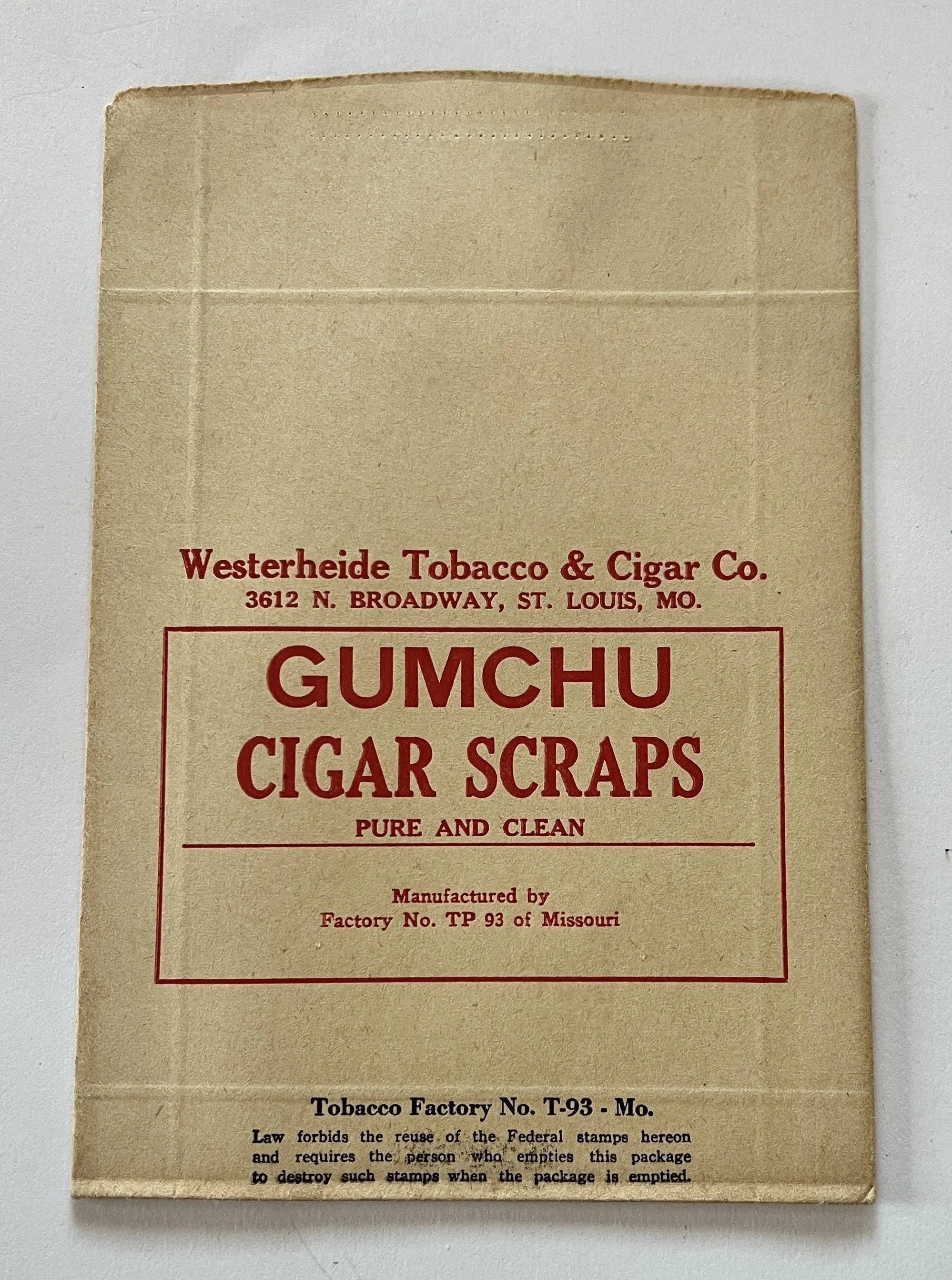 Vintage Westerheide Tobacco Cigar Scraps Pouch