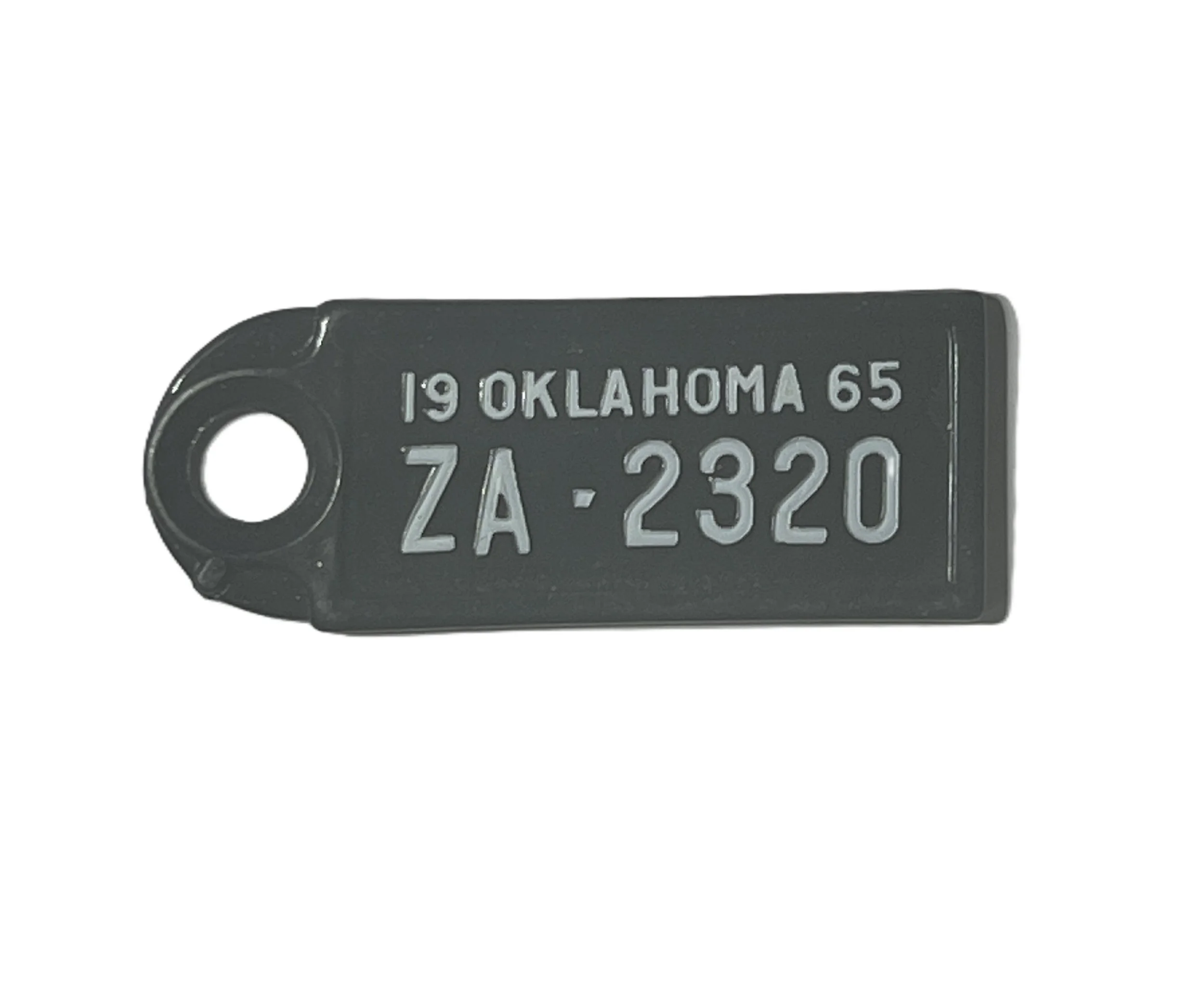 1965 Oklahoma DAV Mini License Plate Keychain