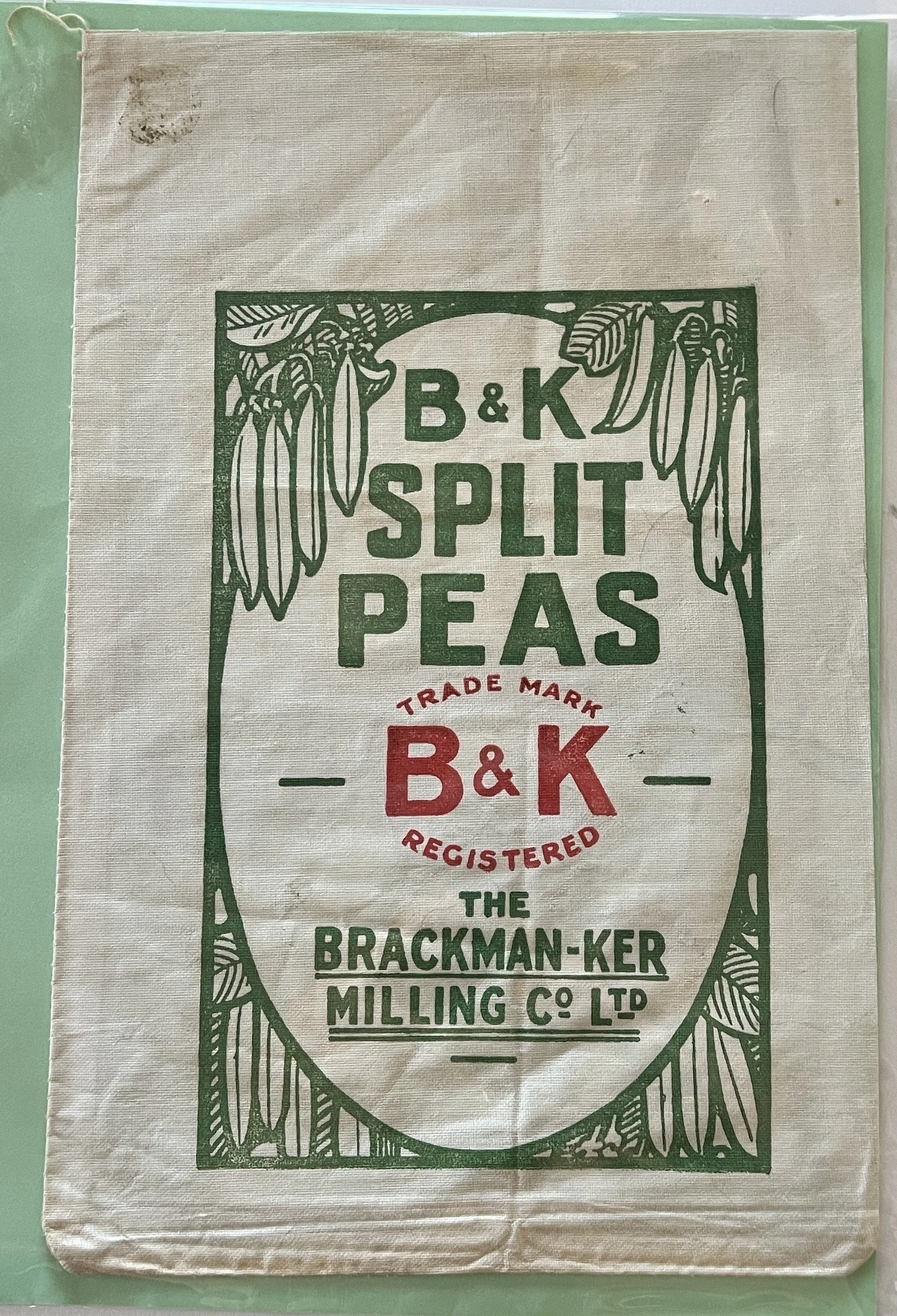 B&K Split Peas Vintage Sack - Authentic Brackman-Ker Collectible