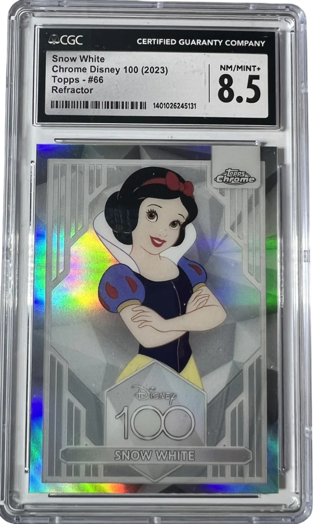 Snow White Chrome Disney 100 Refractor Trading Card