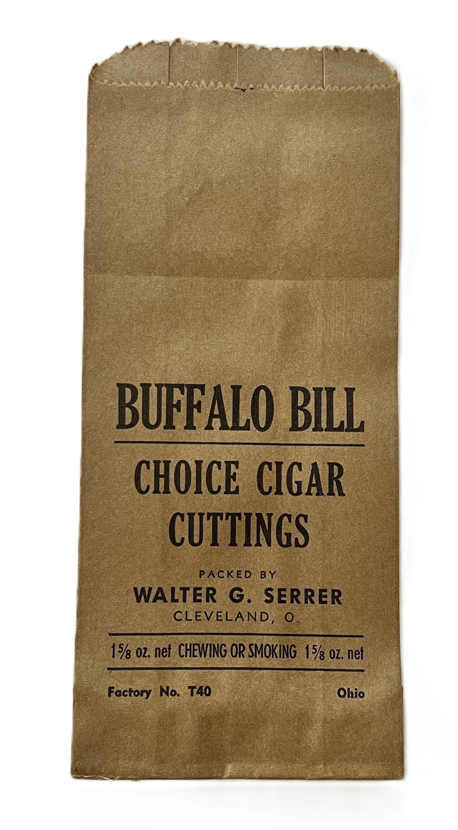 Buffalo Bill Choice Cigar Cuttings - Vintage Bag