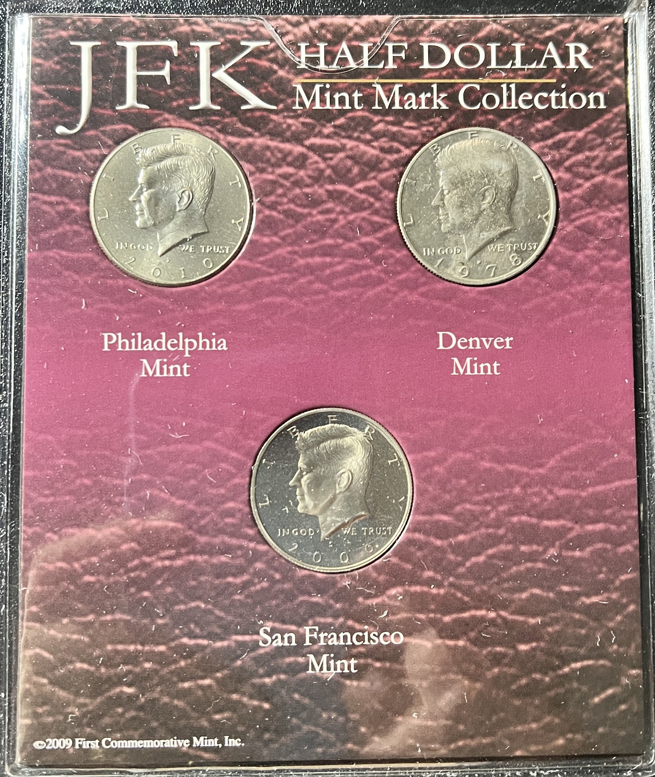 JFK Half Dollar Mint Mark Collection 2010P 1978 D 2006 S