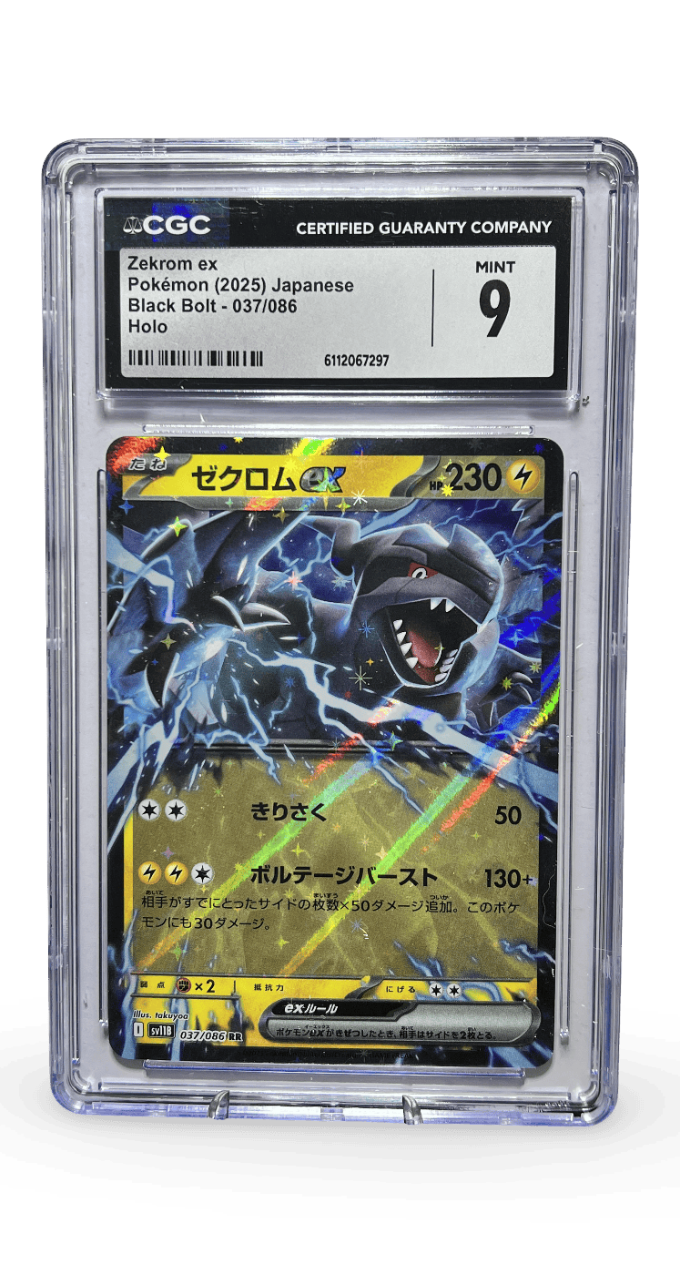 Zekrom ex Japanese 2025 Black Bolt Holo - Mint 9