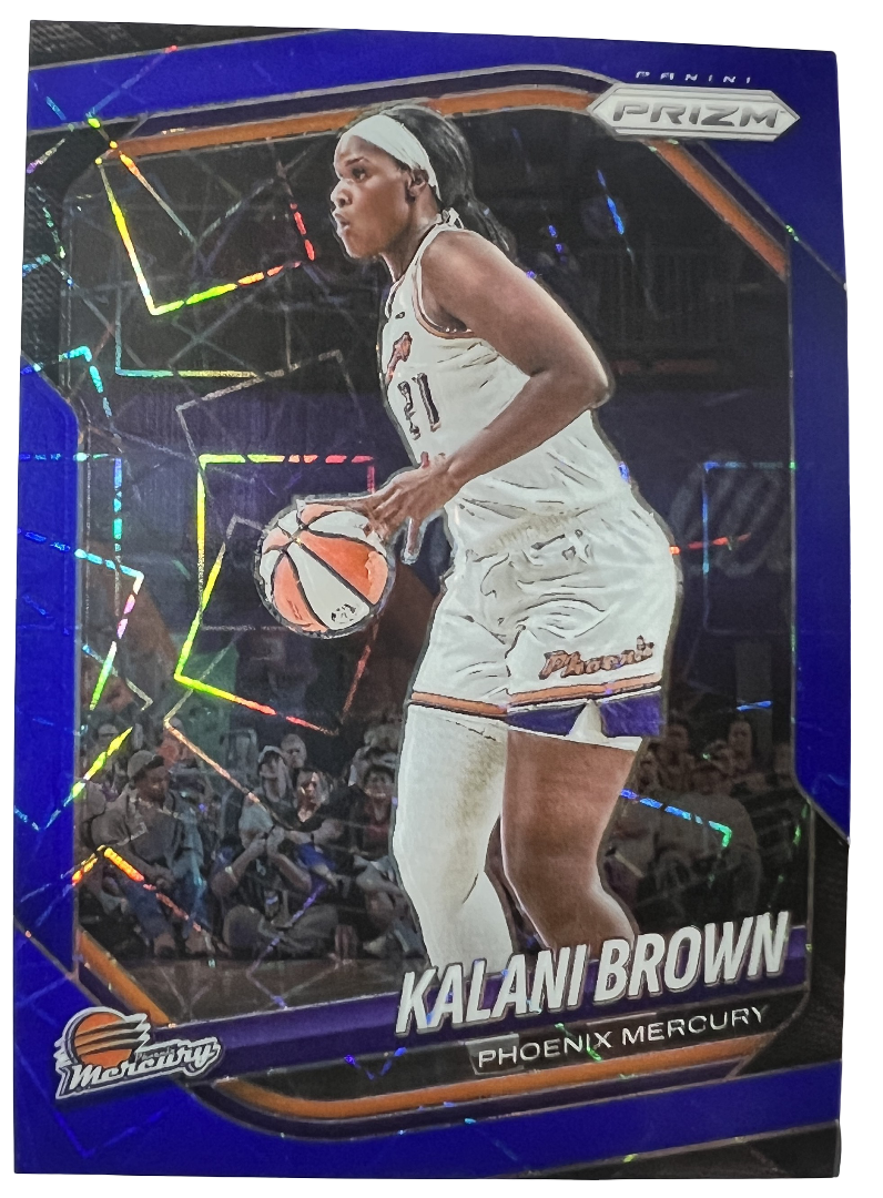 2025 Panini Prizm WNBA #55 Kalani Brown Blue Velocity Prizms