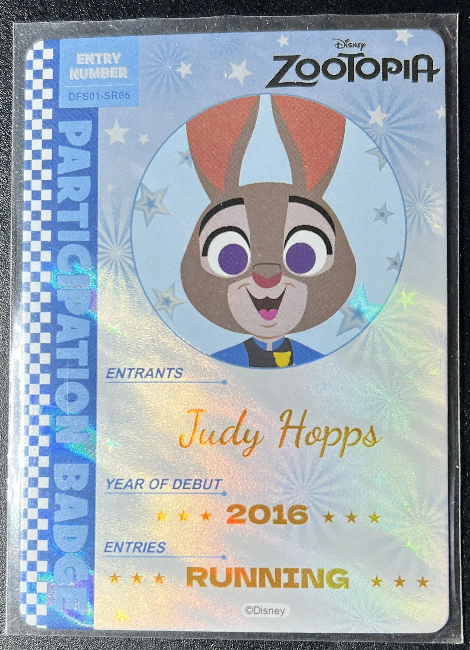 2024 Card.Fun Disney All-Star Sports SR Entry Badge DFS01SR05 Judy Hopps