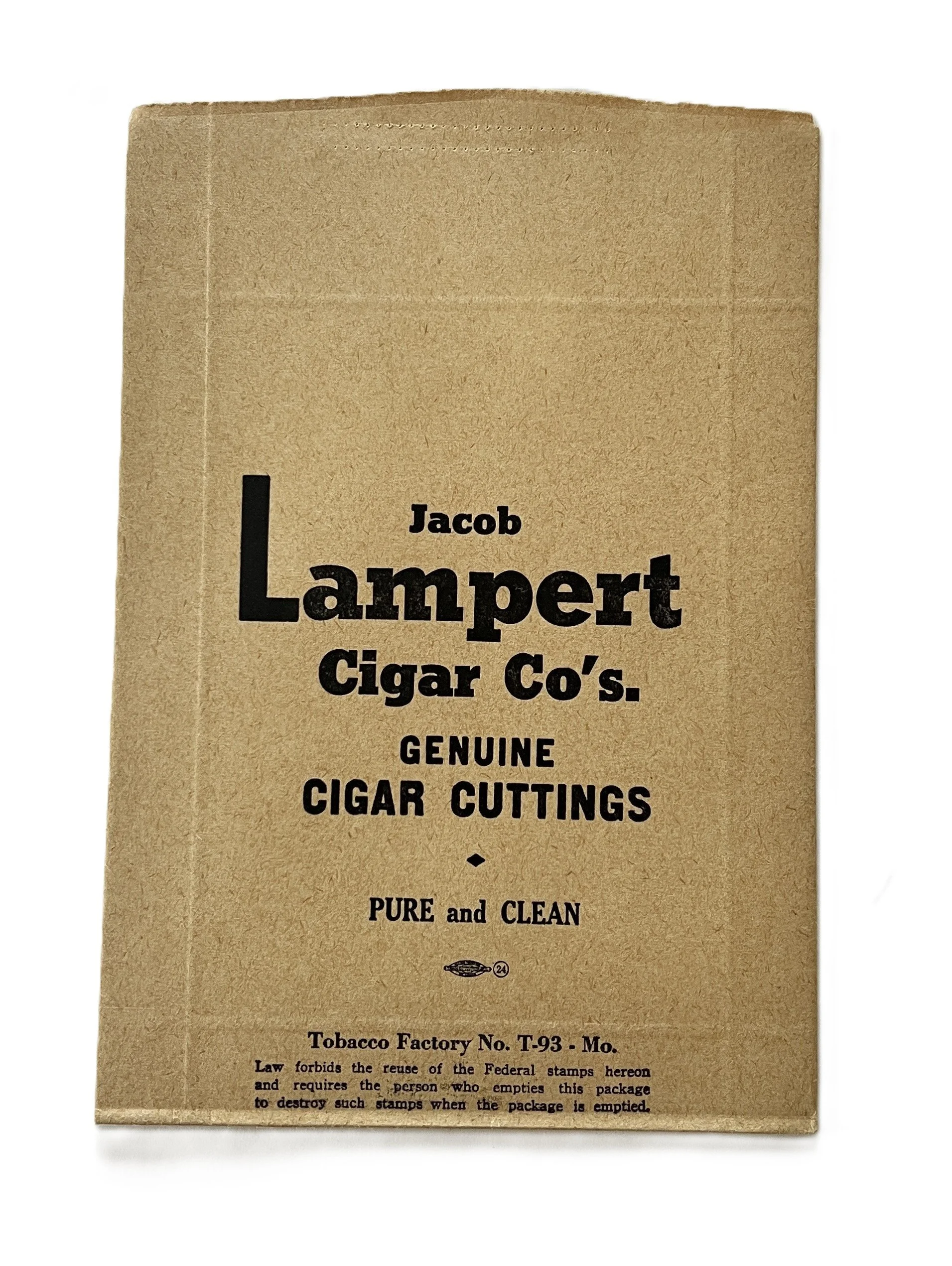 Vintage Jacob Lampert Cigar Cuttings Packaging