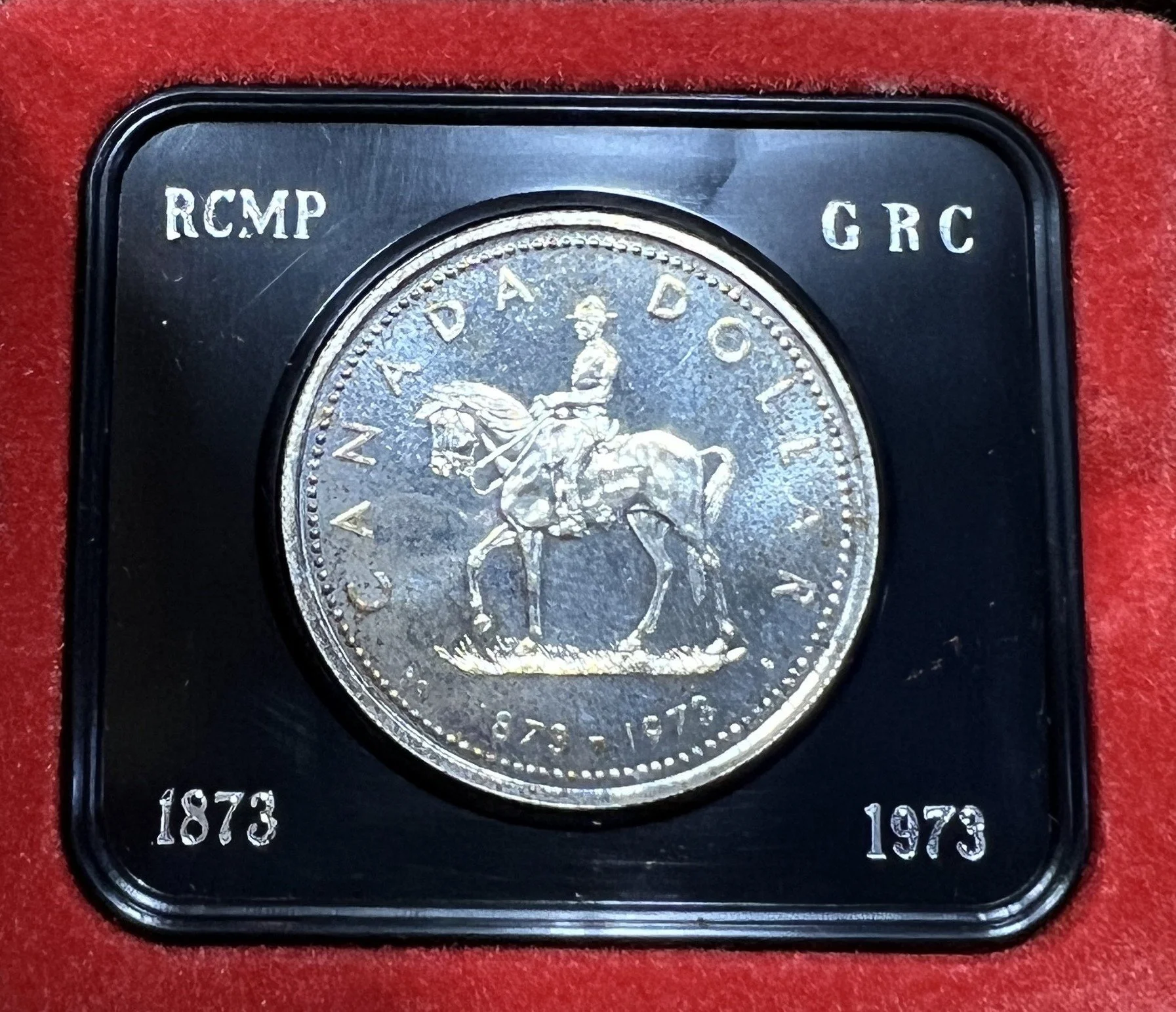 1973 Canada Proof Silver Dollar $1 - British Columbia w Box