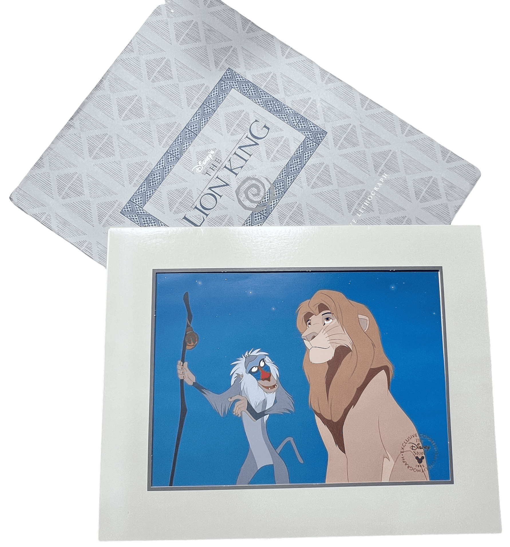 Disney's The Lion King Exclusive Comme Lithograph 1995 - Simba and Rafiki