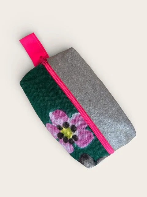 Täschchen klein, gold/grün/rosa