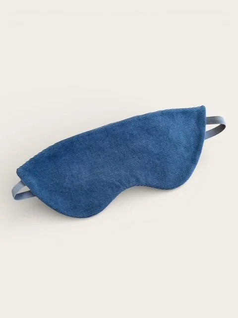 Schlafmaske Herren, babycord blau