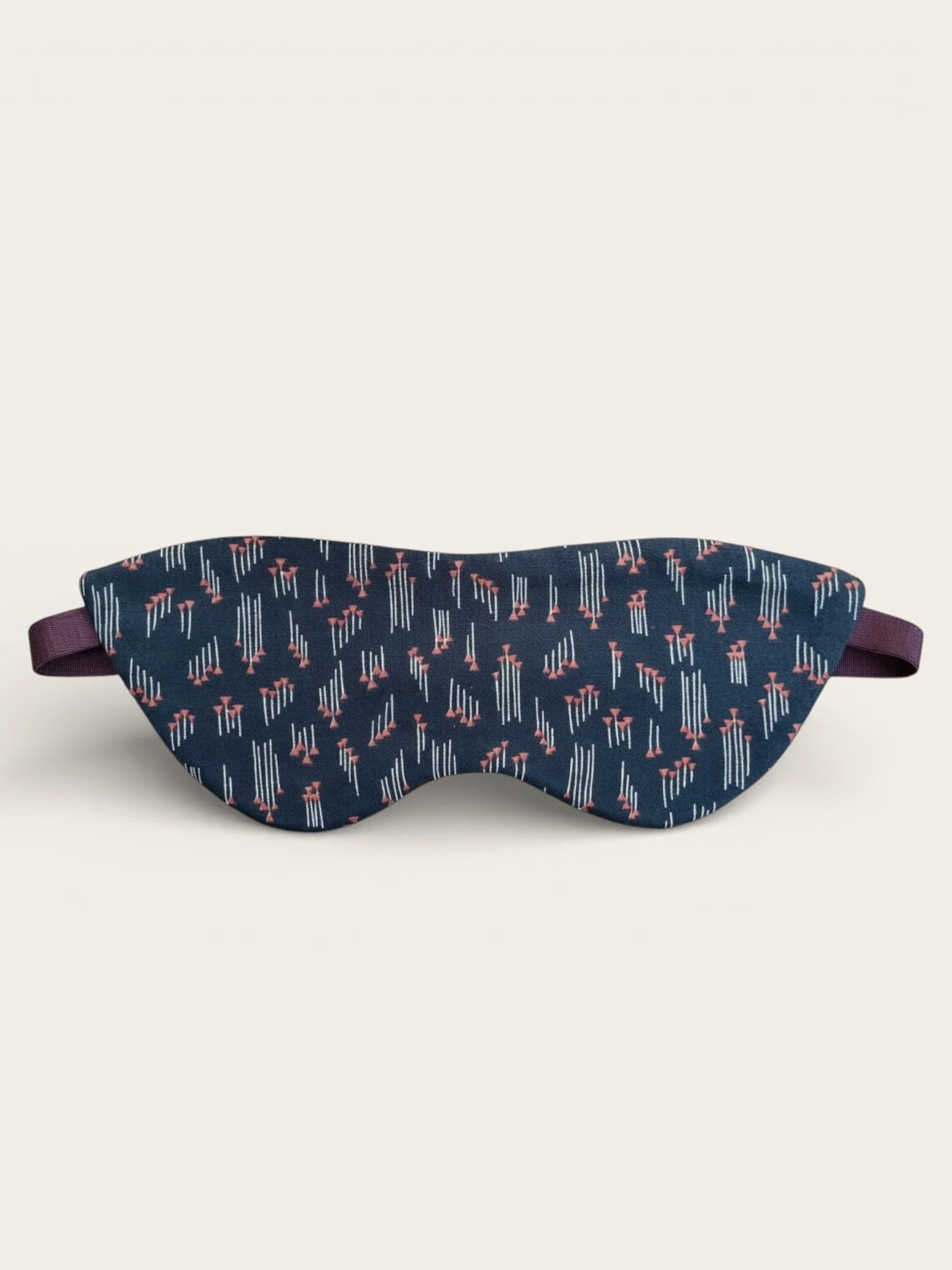 Schlafmaske Damen, dunkelgrau gemustert