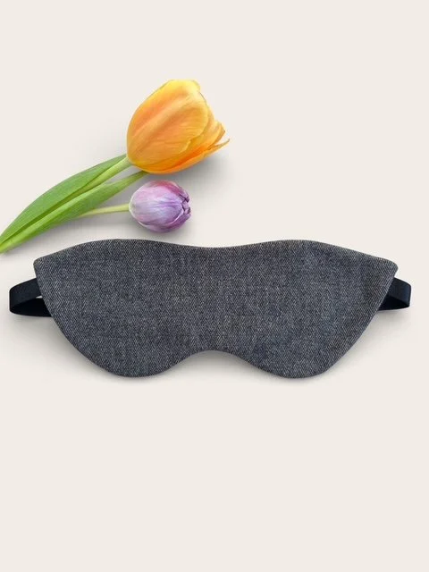 Schlafmaske Damen, grau-braun