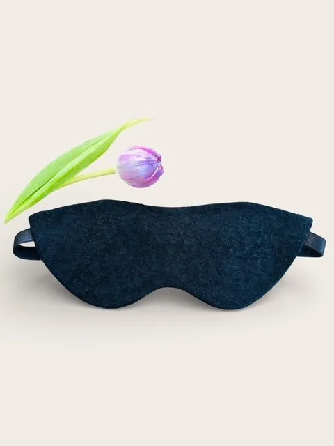 Schlafmaske Damen, schwarz gemustert