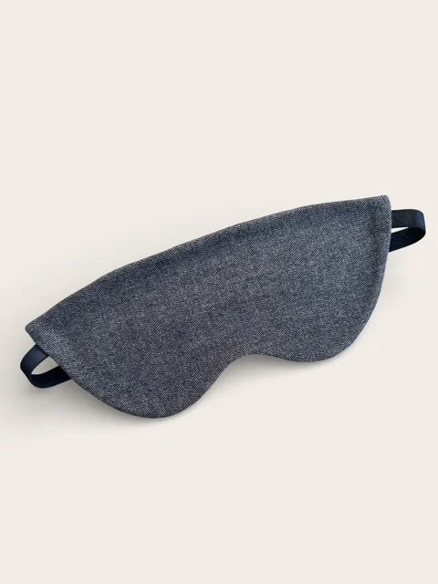 Schlafmaske Herren, grau-beige