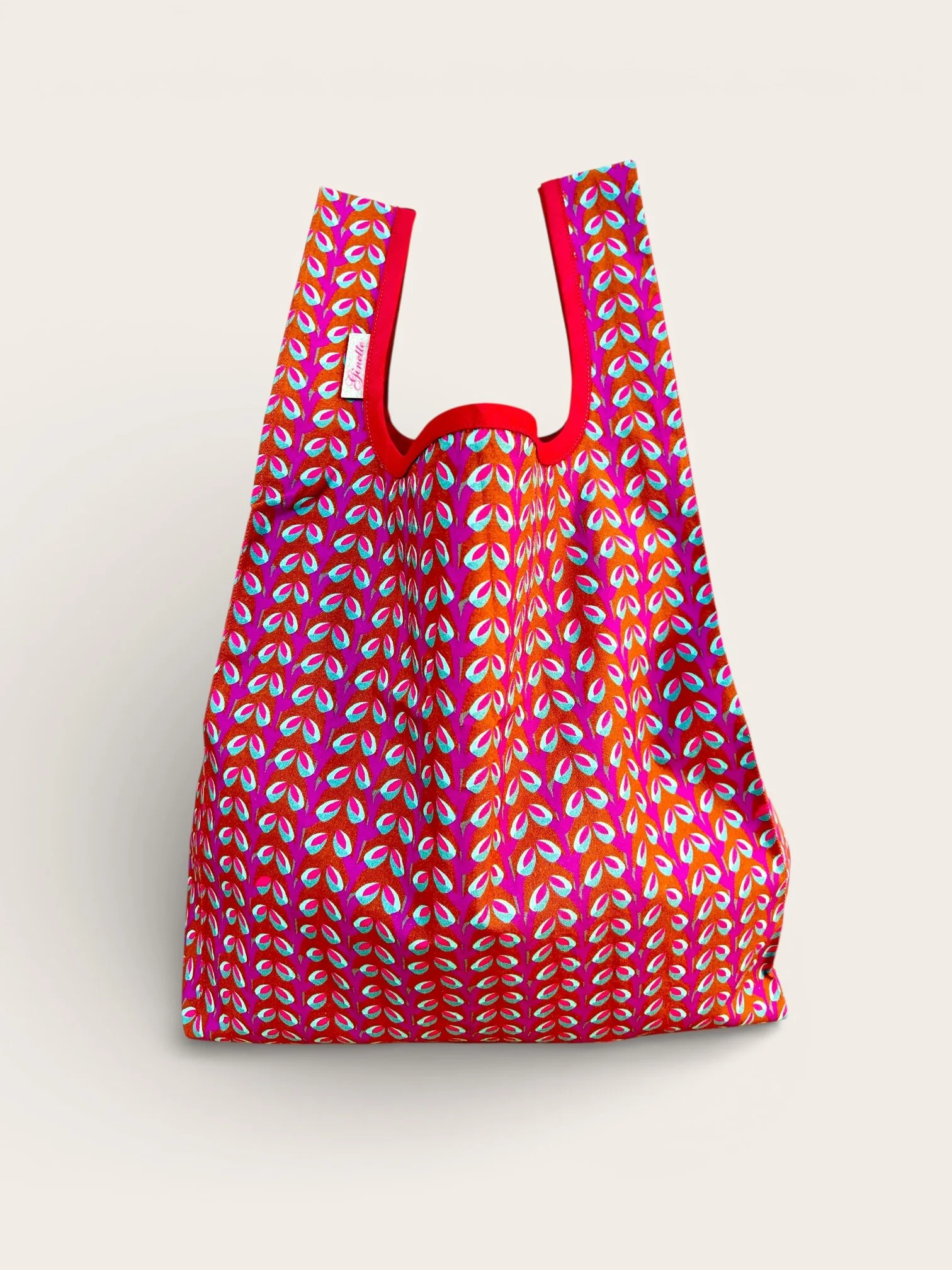 Ginette, das feine Sackerl " LIGHT"  gemustert orange/lila