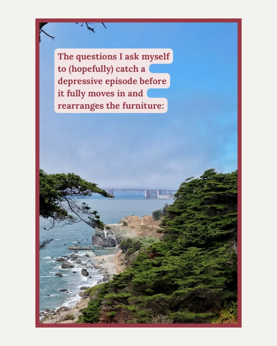 I&rsquo;ve been dealing with depression for almost 5 years now.
It&rsquo;s been more or less a constant companion.
I know most of its plays in the playbook, but for a long time I still got overrun by its presence.
Mostly because I ignored the warning