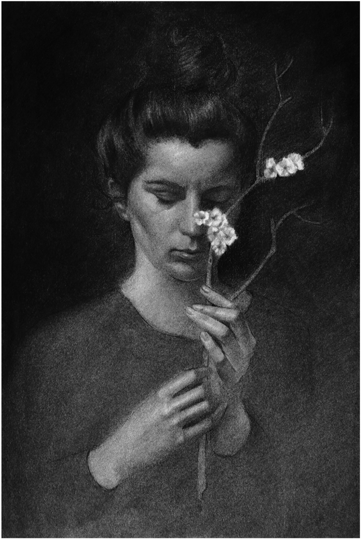 Unfrequented, charcoal on paper 33cm x 50cm, 2022