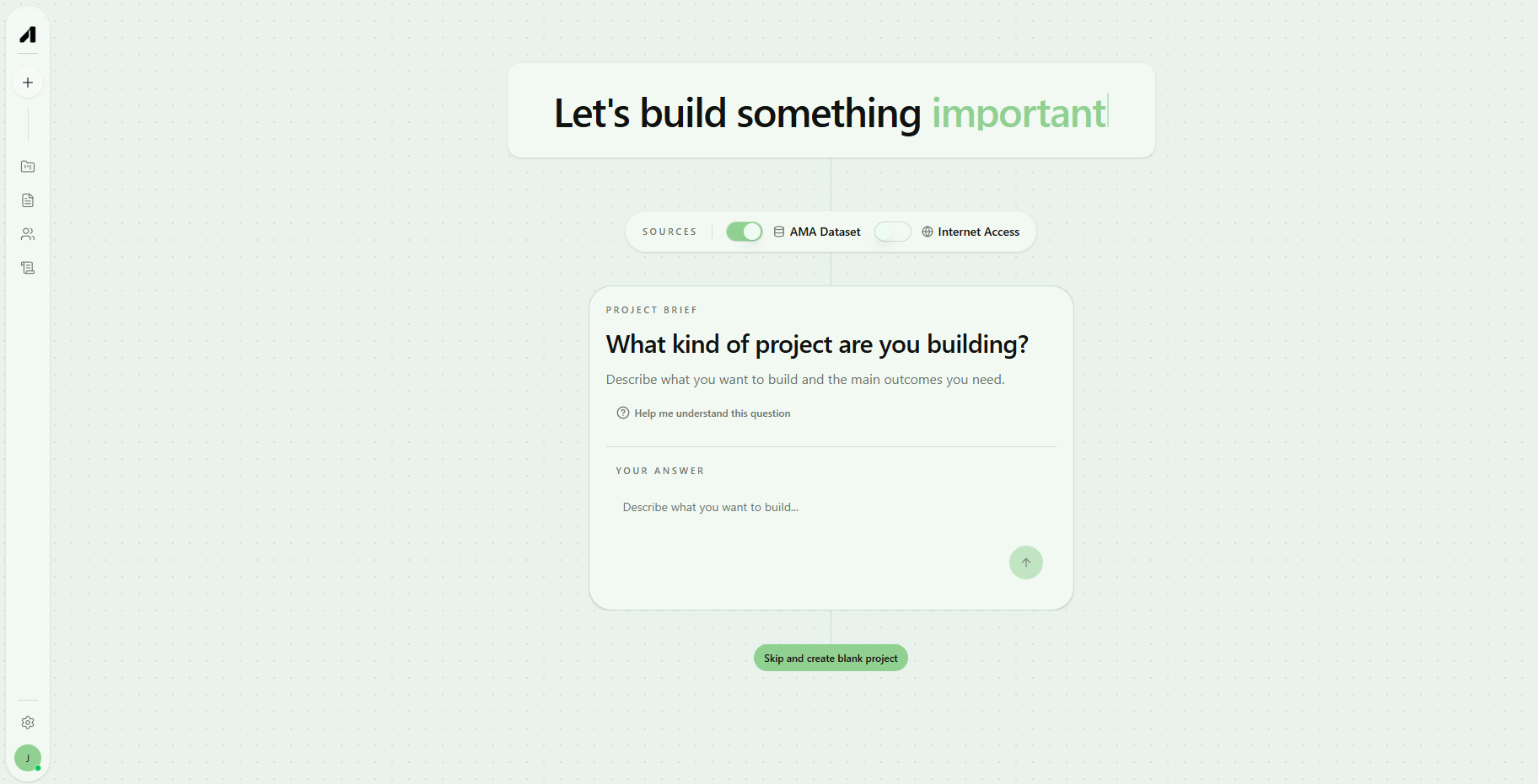 Guided AI builder for project or asset documents to be produced in minutes to industry best practice.