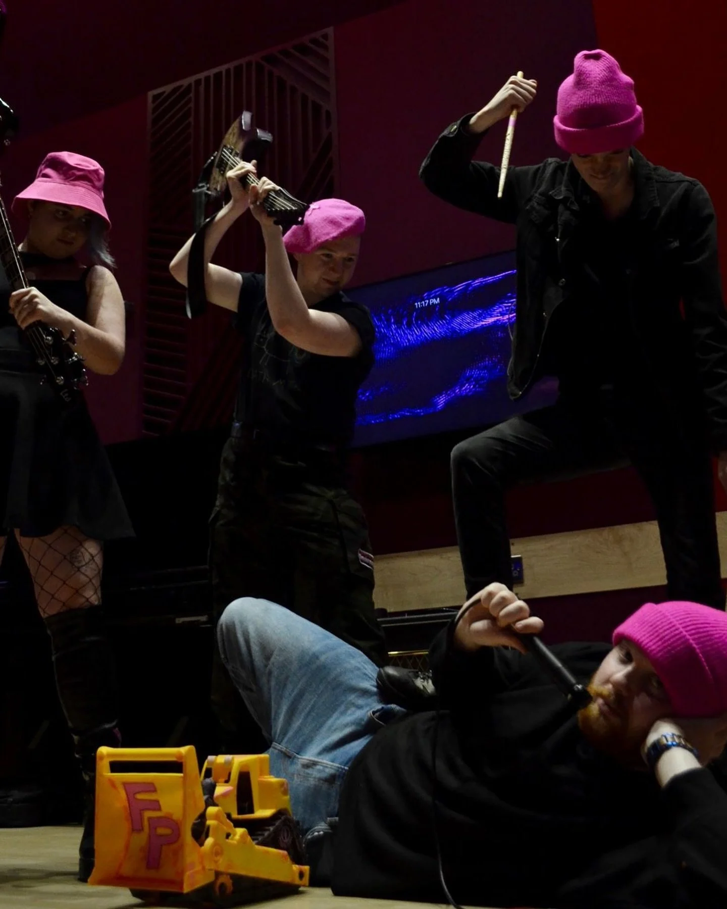 Firstly, a huge thanks to @briocheband @thelurxx and @myblackpoison1 for make our final @fruit.punch.theband before our hiatus so incredible.

now for the soppy bit... I'd like to thank @seabrook.music @thehuman_ewok and @red_peregrine_productions fo