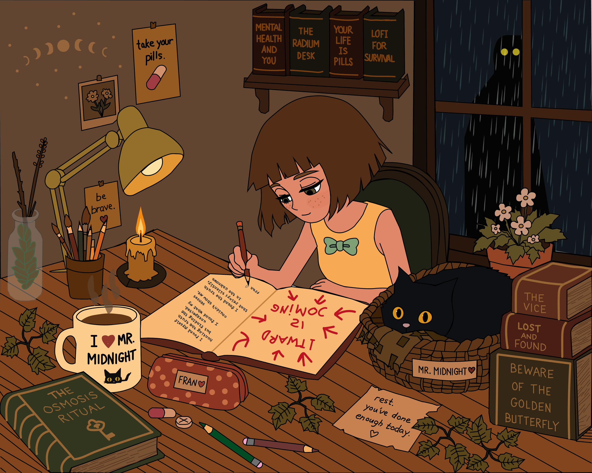 Fran Bow Lofi drawing