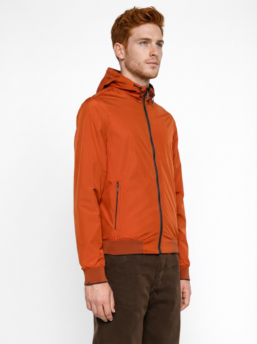 Moorer, Reversible Wind Jacket Orange / Brown