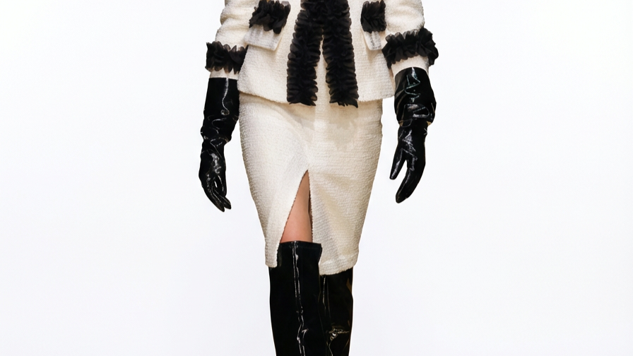 Tweed Suit Skirt Beige Babylon