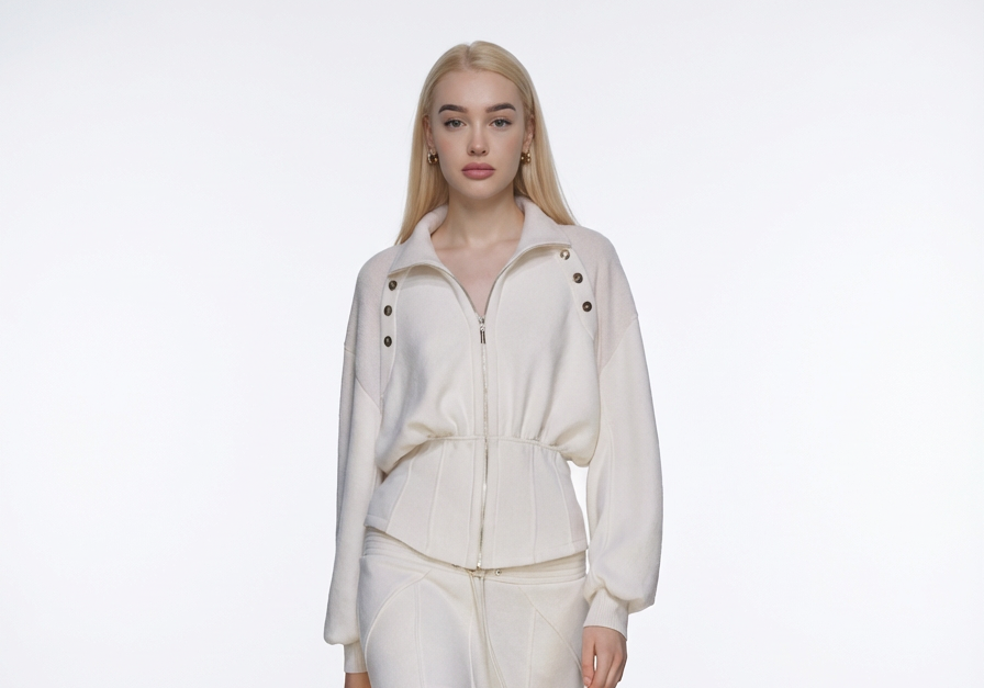 Jogging Suit Jacket Beige Babylon