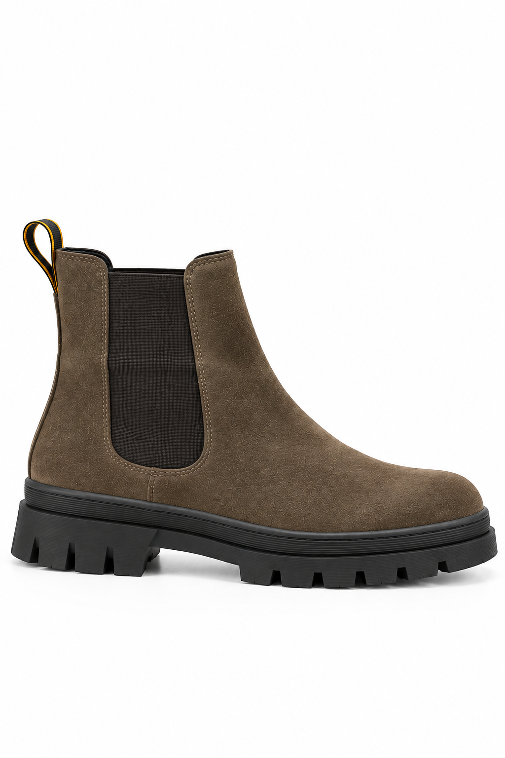 Olivebrauner Chelsea-Boot mit Profilsohle-3.png