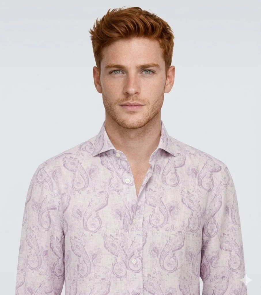 Brunello Cucinelli, Linen Shirt Violet