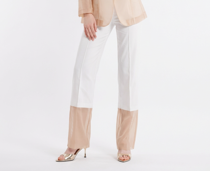Suit Pants Beige/White Babylon