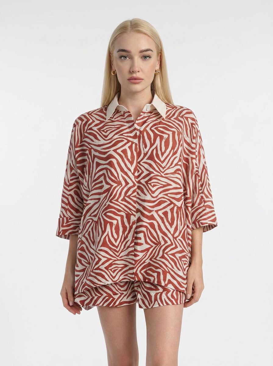 Brunello Cucinelli, Printed Oversize Tunic