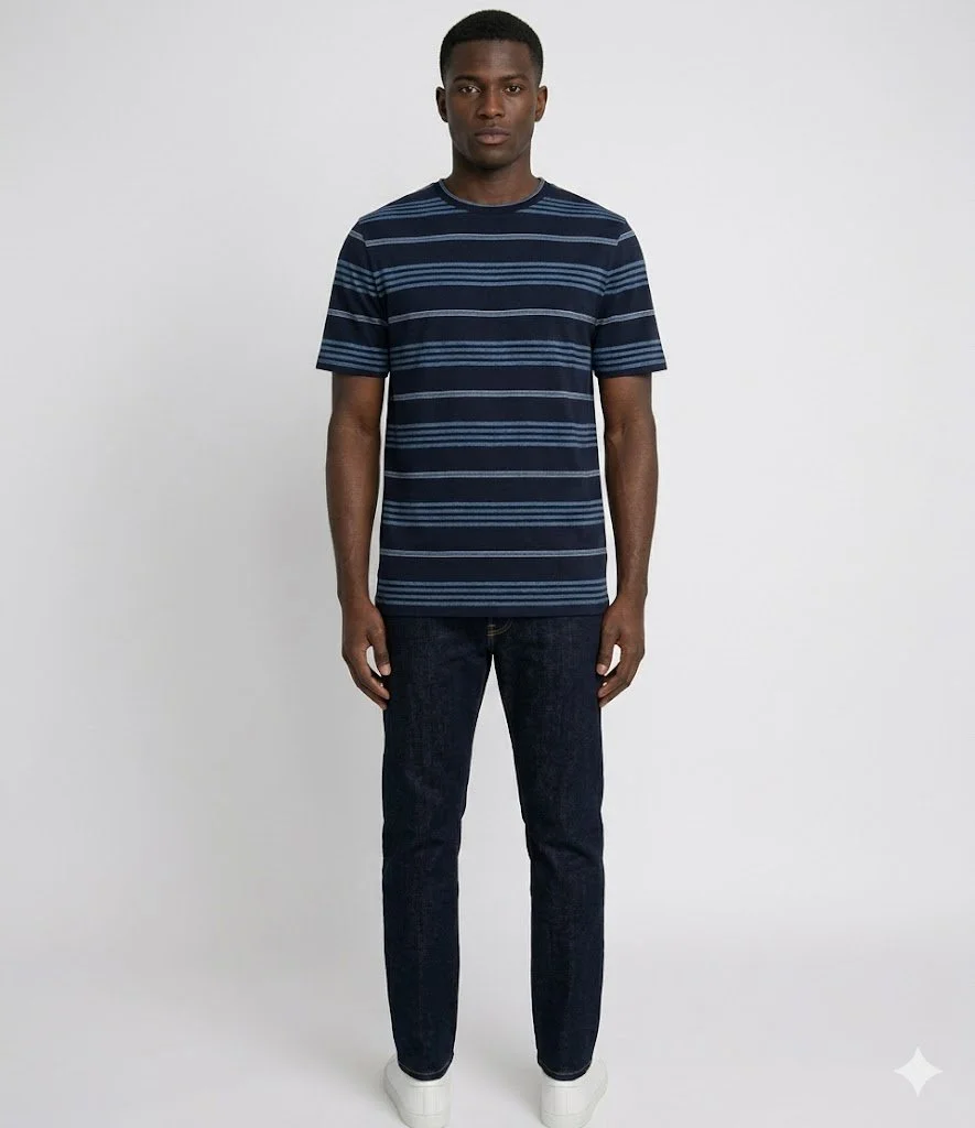 Brunello Cucinelli blue striped T-Shirt