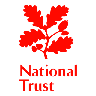 Red oak leaf and acorn graphic with the text 'National Trust' beneath it.