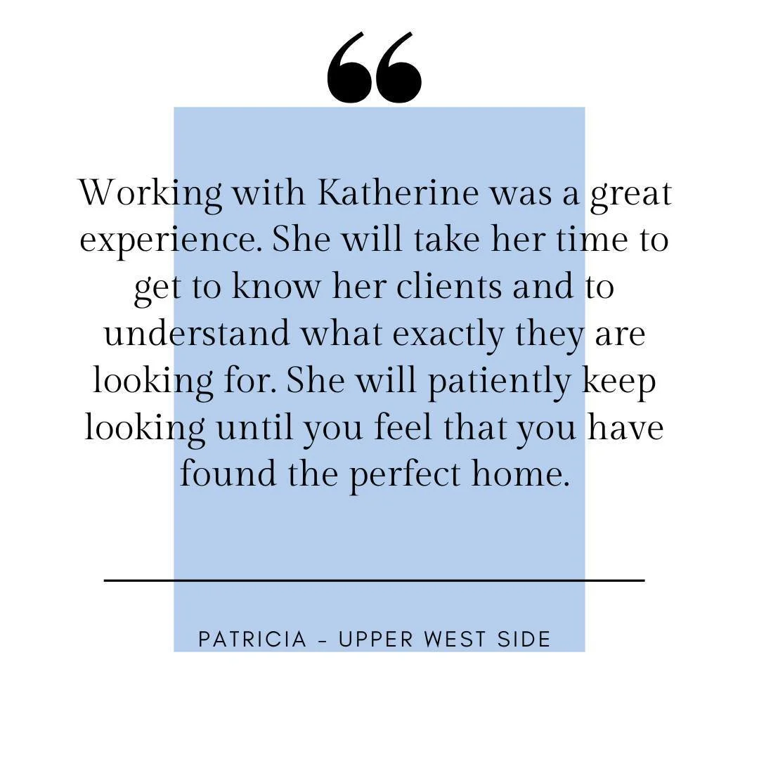 Thanks for the kind words Patricia! 🤩
🏡
🏡
🏡
🏡
🏡
#nycrealtor #nycrealestate #nycselling #clientlove #clientappreciation #testimonials #realtornyc #realestatenyc #nycbroker #househunting #homesweethome #nycrentals #wordofmouth #reviews #quotes #c