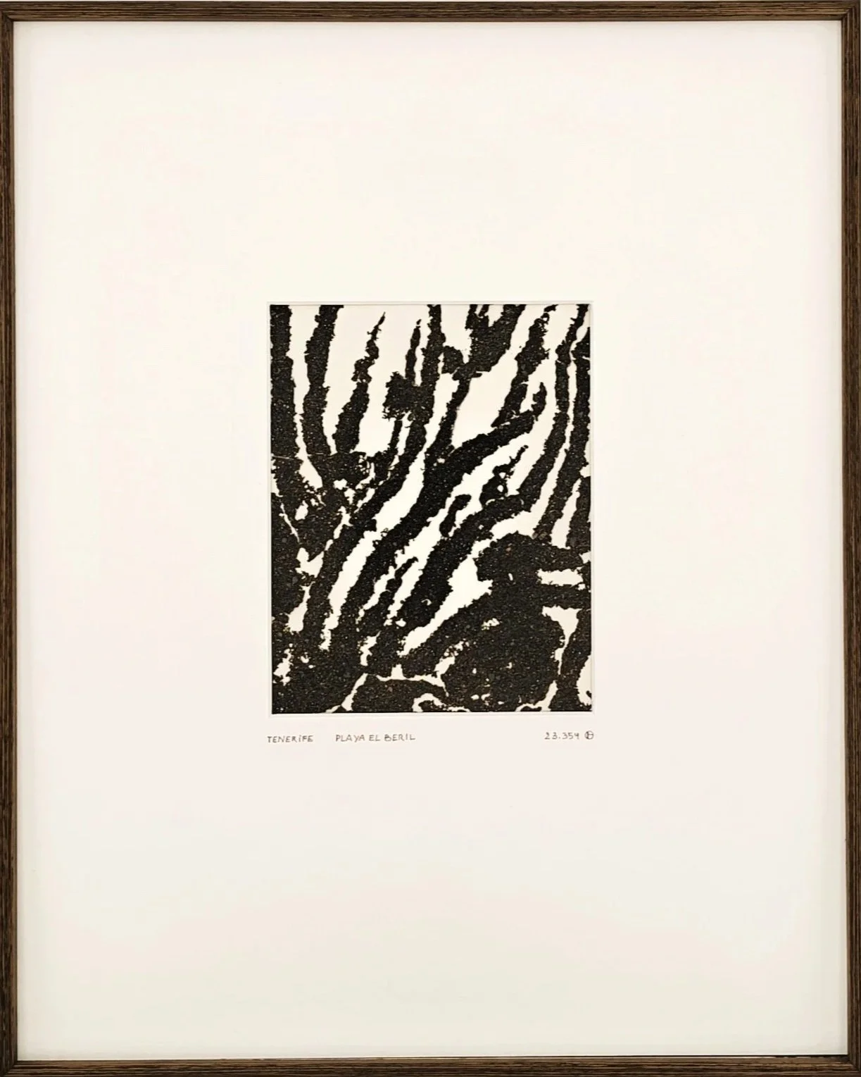 KOMOREBI  "ALGUE MARINE"   NARROW FRAME OF WENGE VENEER ALUMINUM 51 x 41 x 2.7CM        CoLD 23354