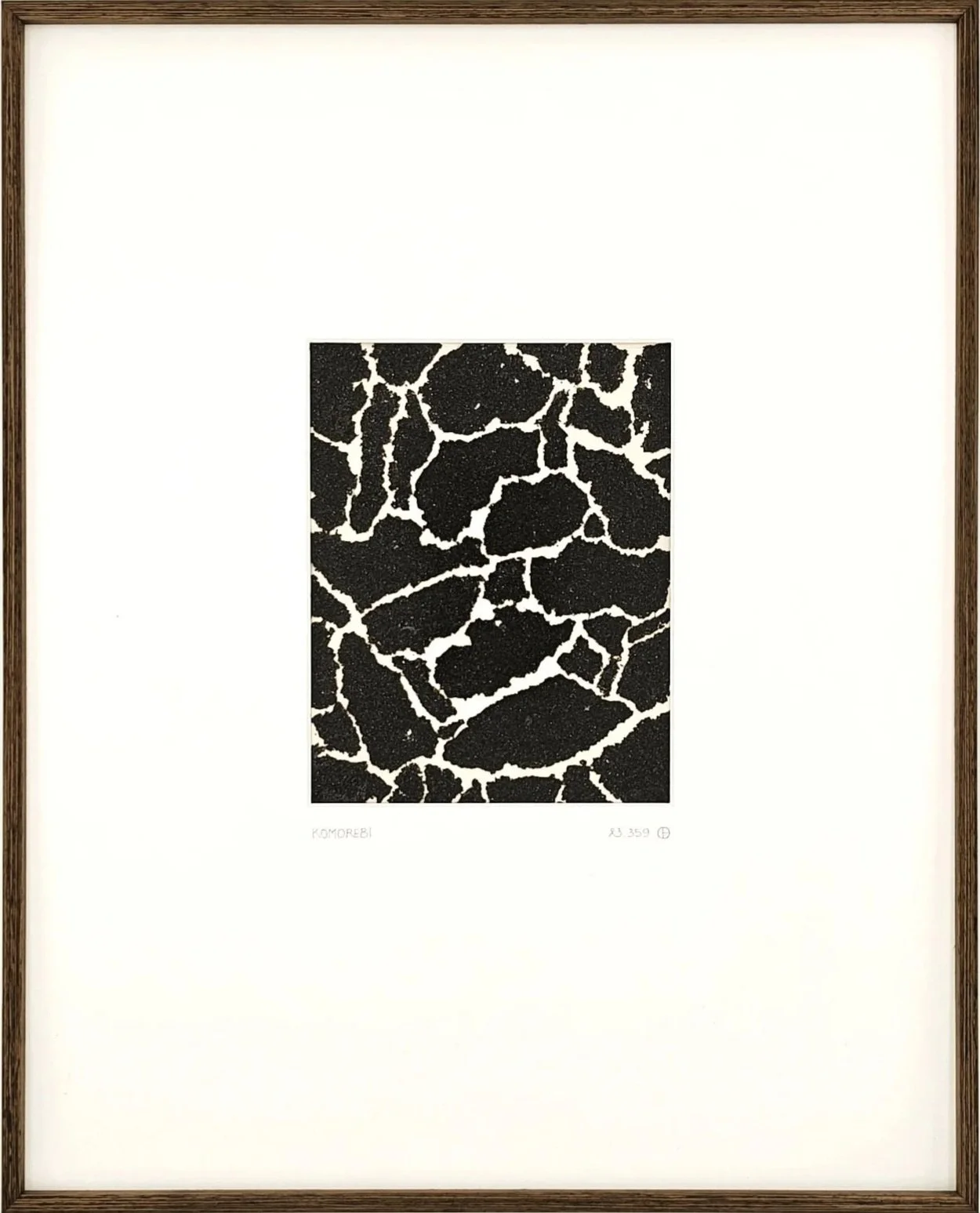 "KOMOREBI"       NARROW FRAME OF WENGE VENEER ALUMINUM 51 x 41 x 2.7CM        CoLD 23359