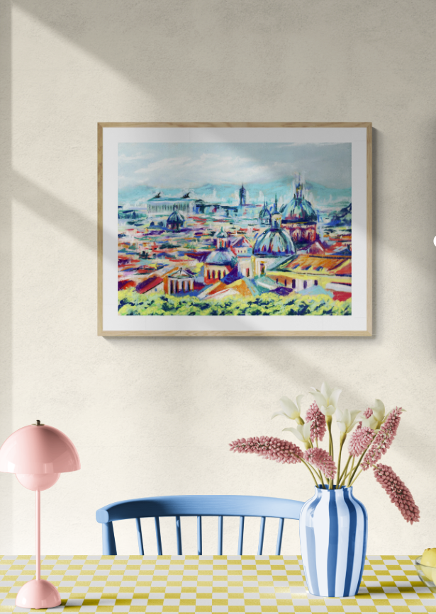 Rooftops of Rome (print)