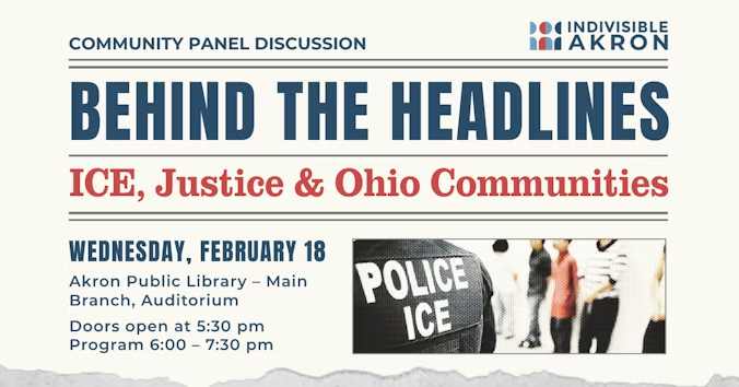 Indivisible Akron - ICE, Justice &amp; Ohio Communities: Panel Discussion