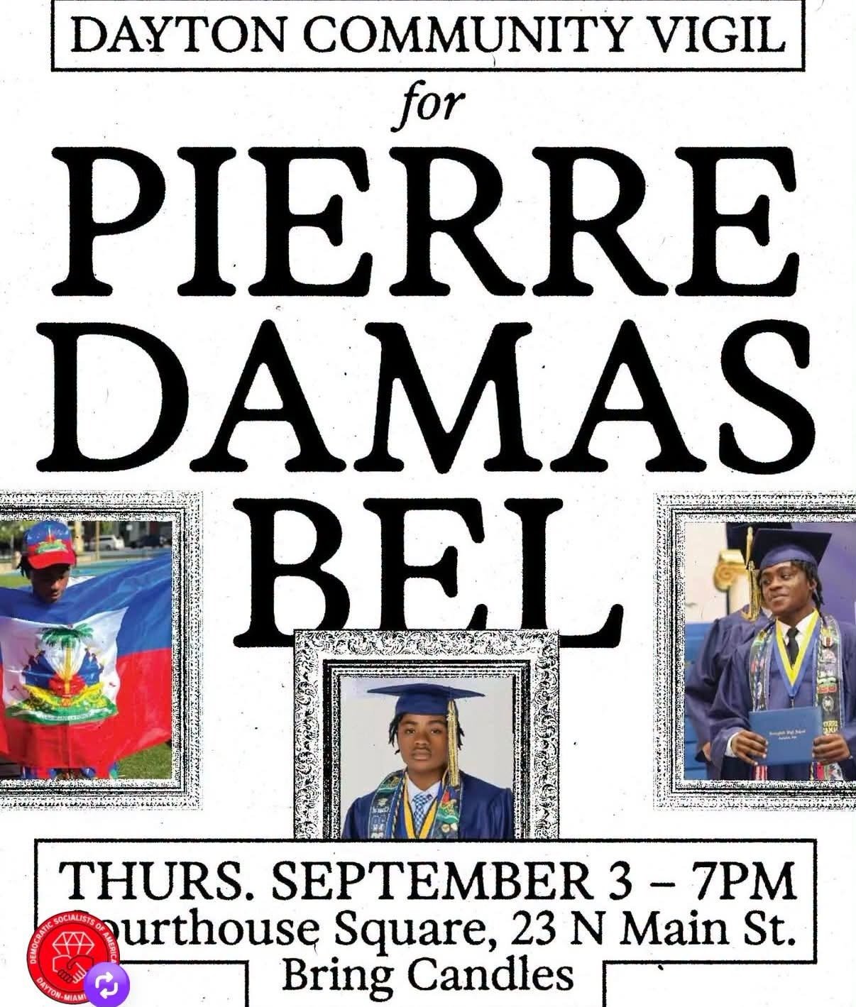 Dayton Community Vigil for Pierre Damas Bel