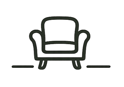 chair for therapy to explain differences between mental health treatment and coaching