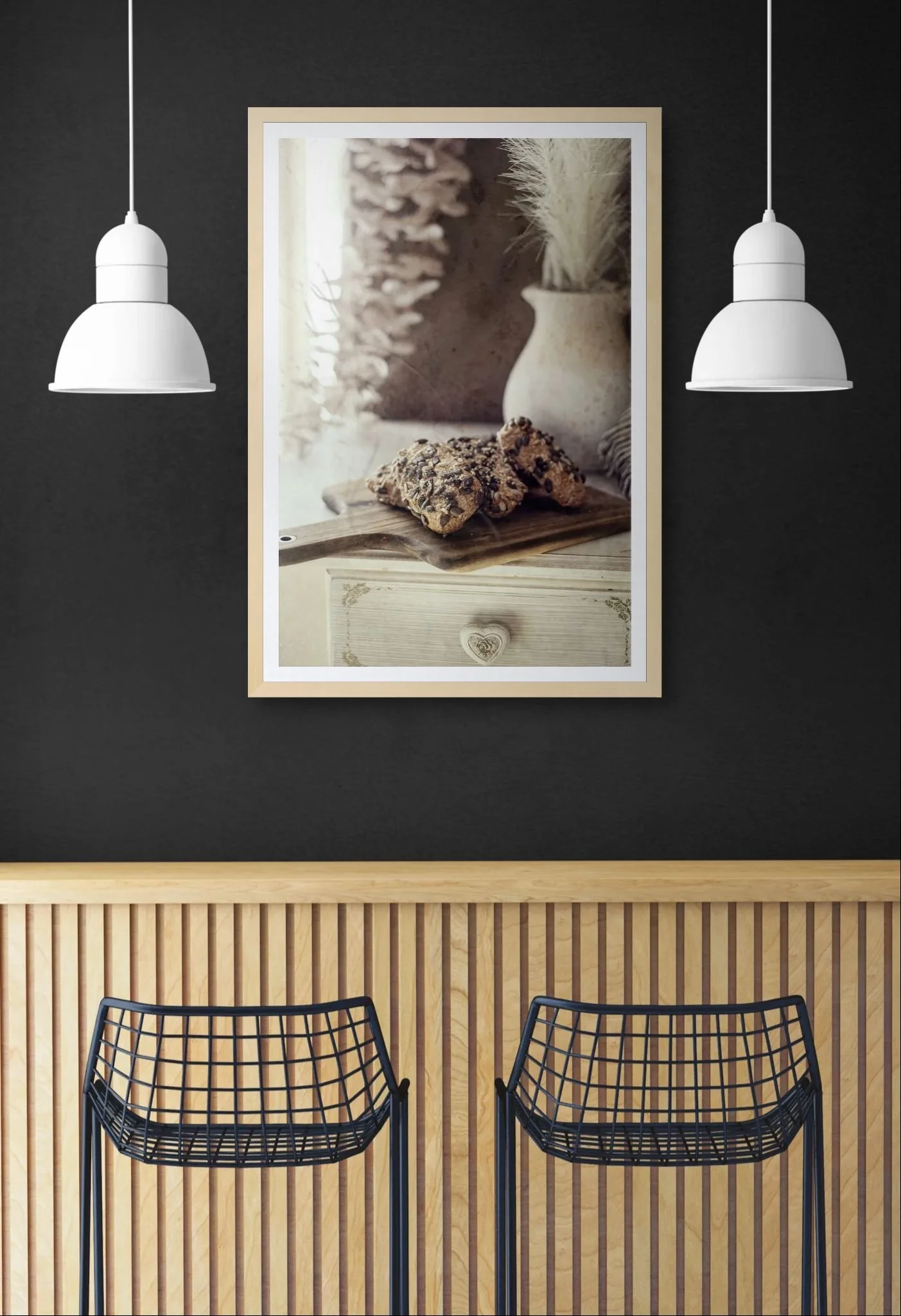 Breakfast bar with pendant lights.jpeg