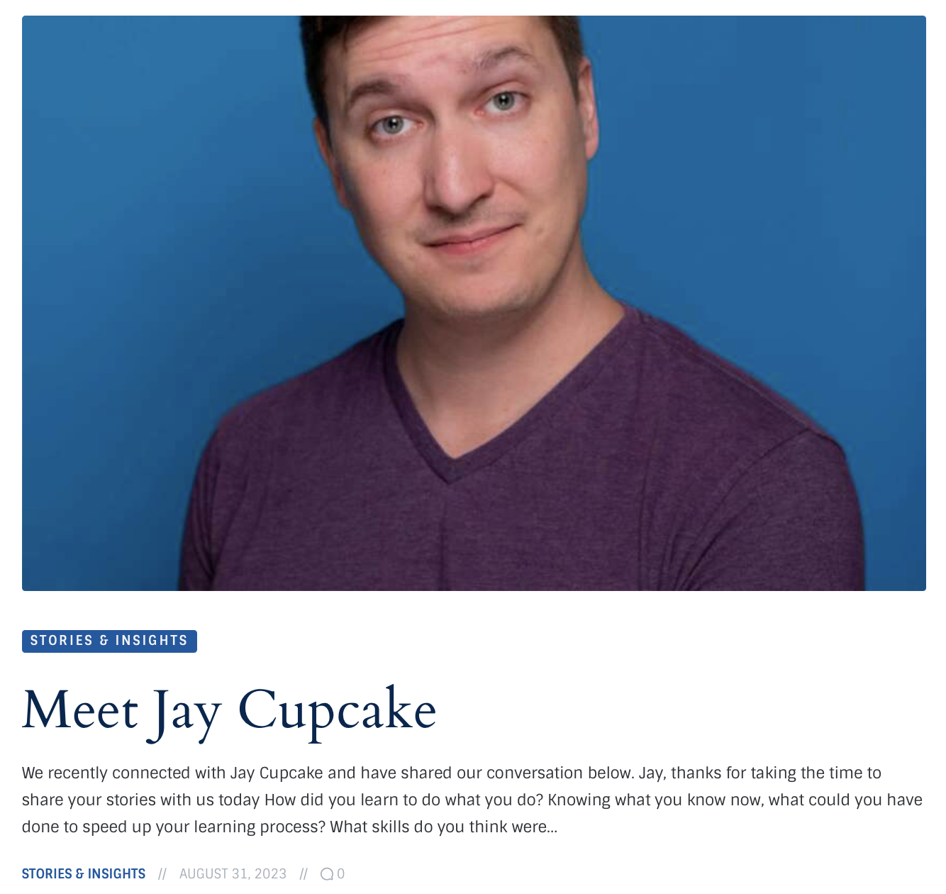 Meet Jay Cupcake: My Featured Interview with Canvas Rebel