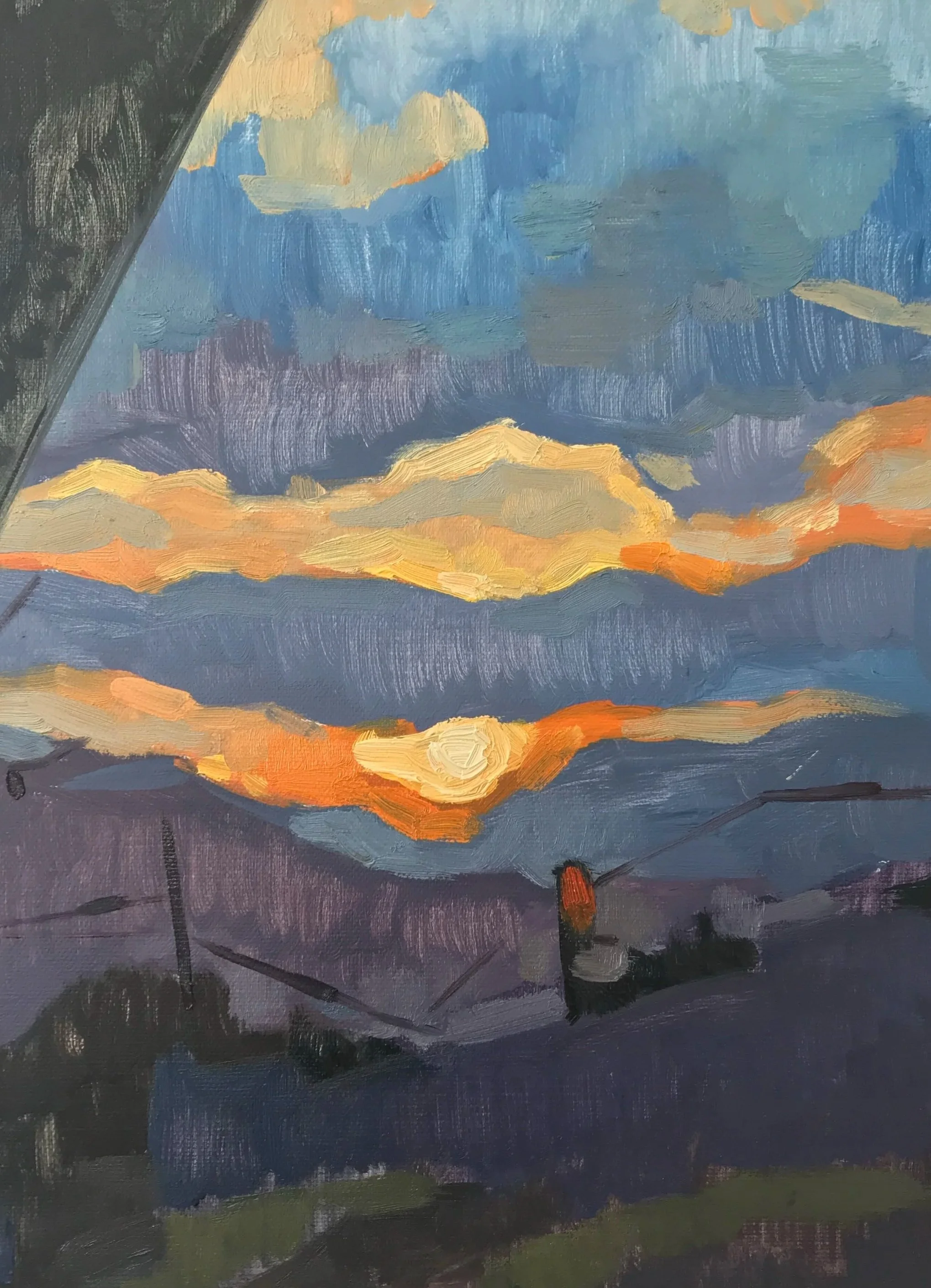 At the station, 40x30cm, oil on canvas, 2021