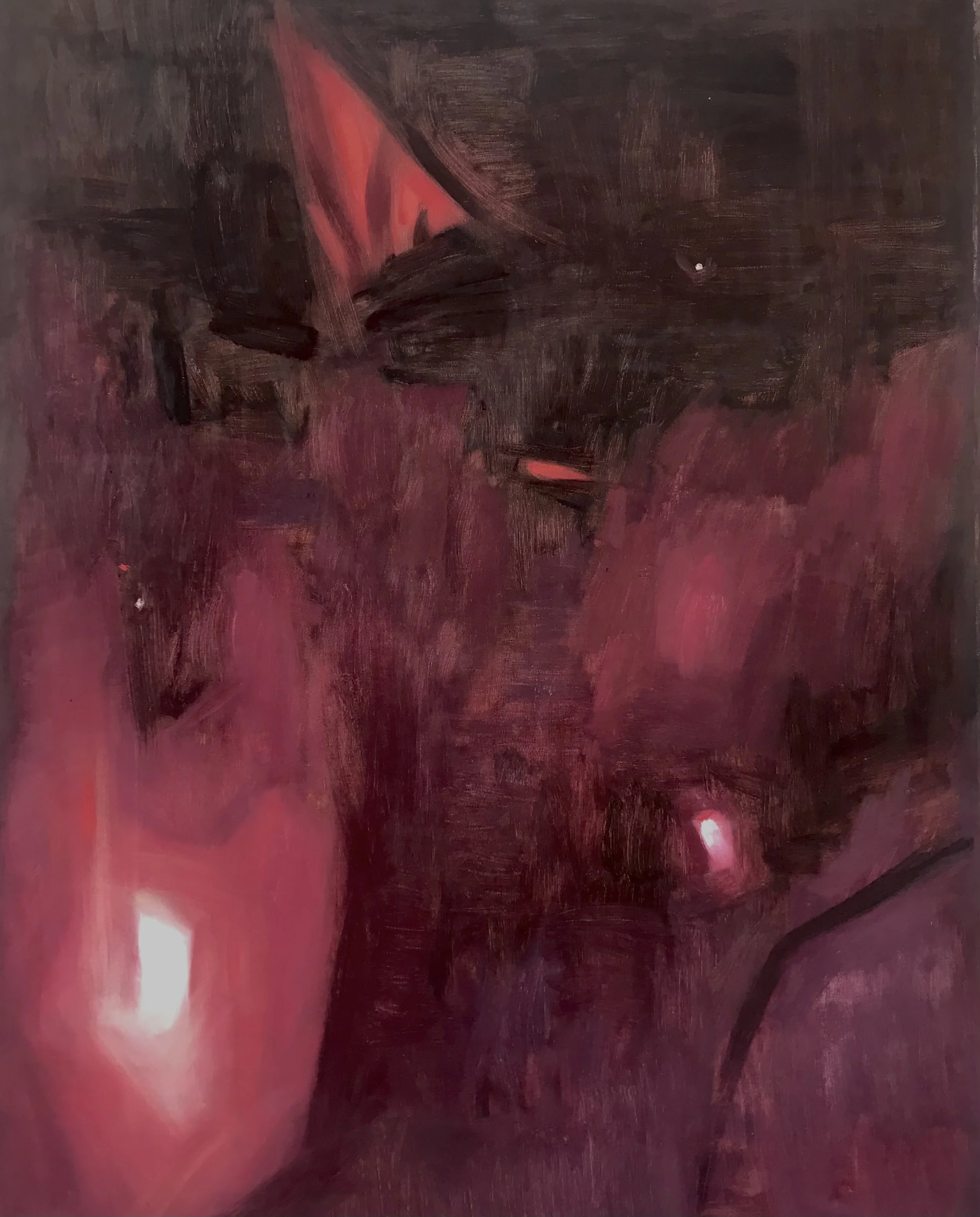 Traffic lights, oil on canvas, 73x92cm, 2022