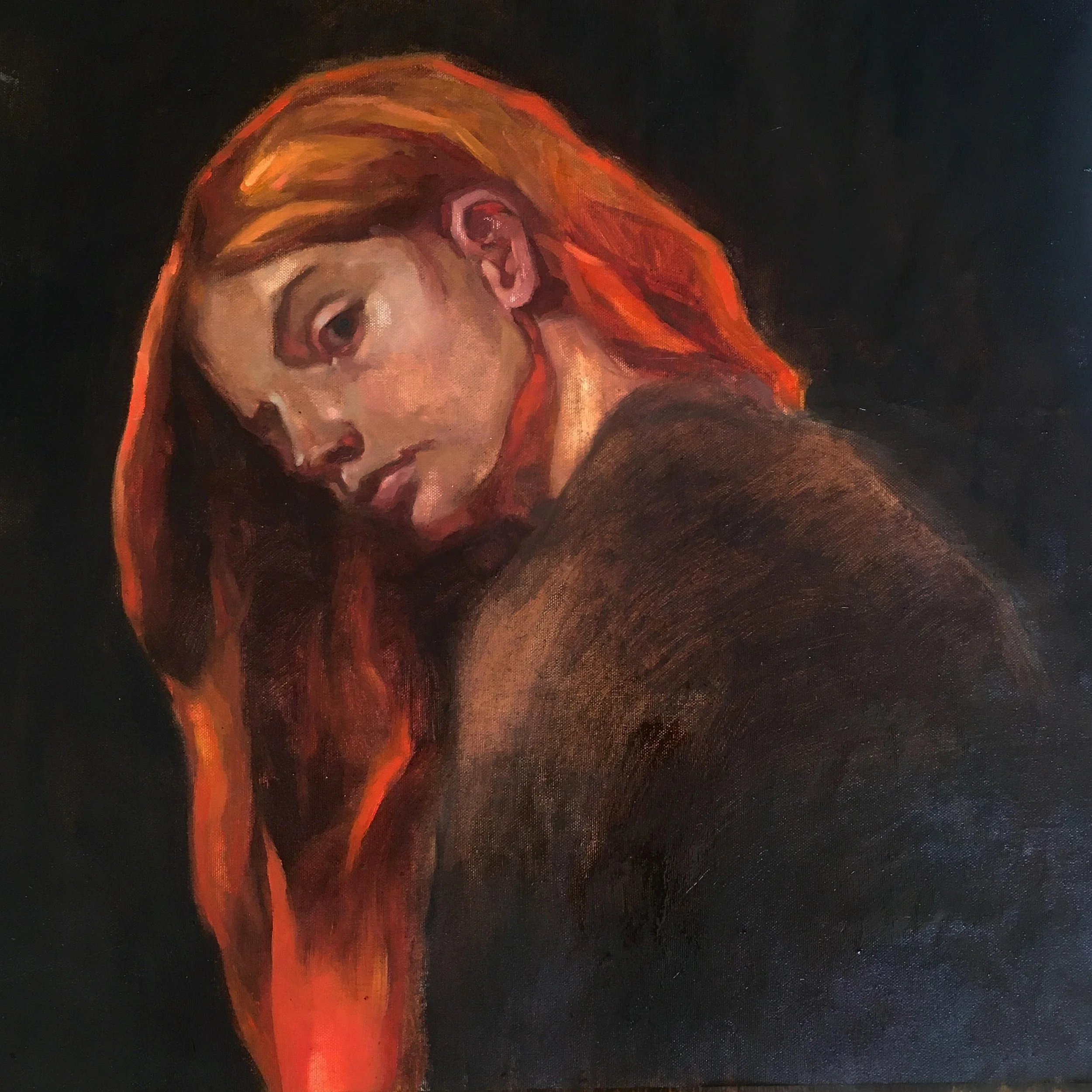 Red-haired, oil on canvas, 2020