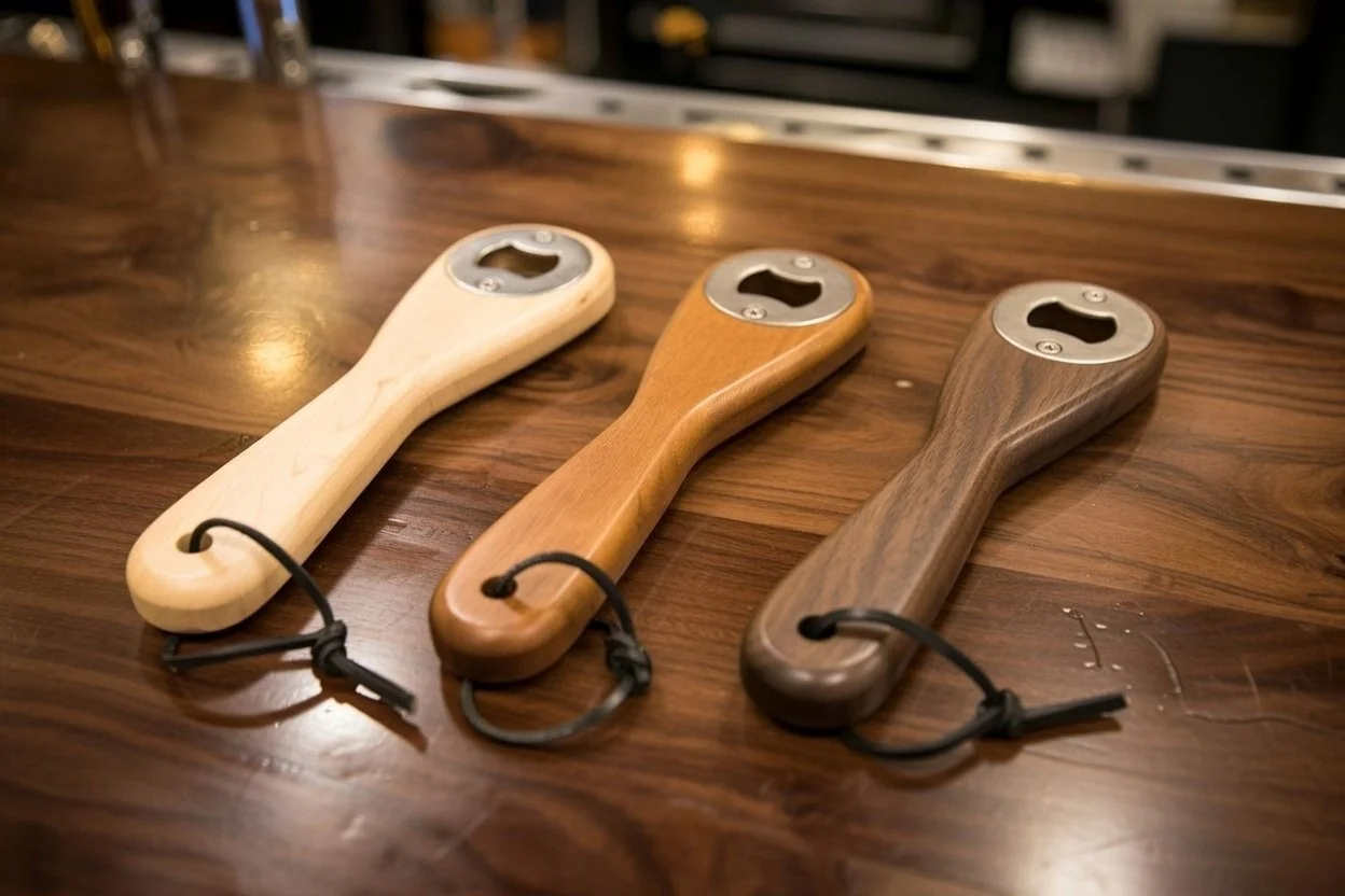 Handcrafted Hardwood Bottle Opener
